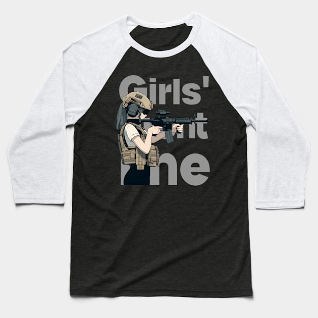 Girls' Frontline Tactical Chic Tee: Where Strength Meets Style Baseball T-Shirt by Rawlifegraphic